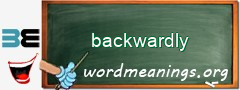 WordMeaning blackboard for backwardly